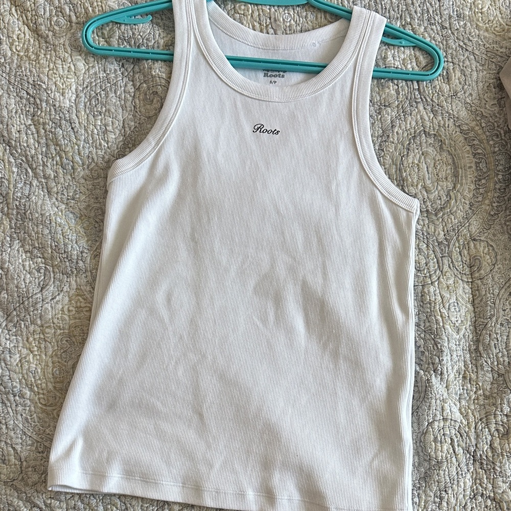 Roots Classic White Sleeveless Top